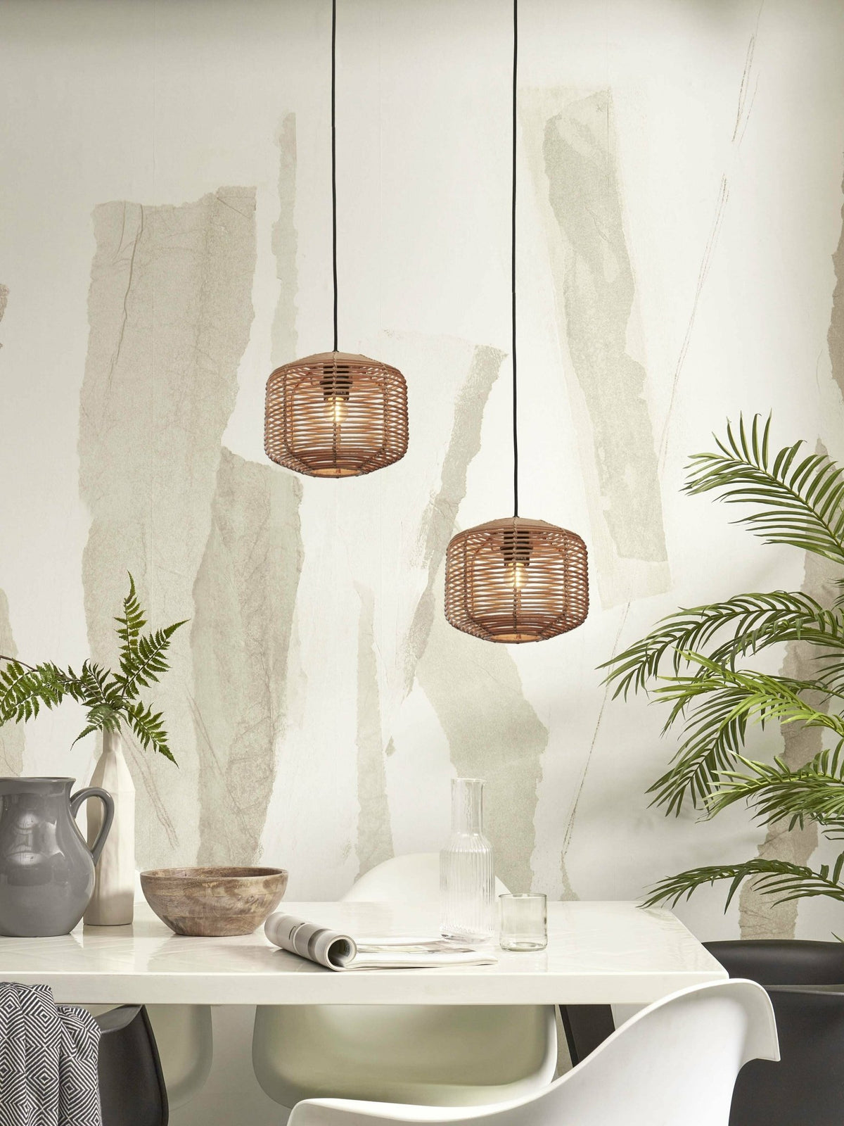 Suspension en rotin naturel 25x20 cm Tanami - Good & Mojo - The Cool Republic