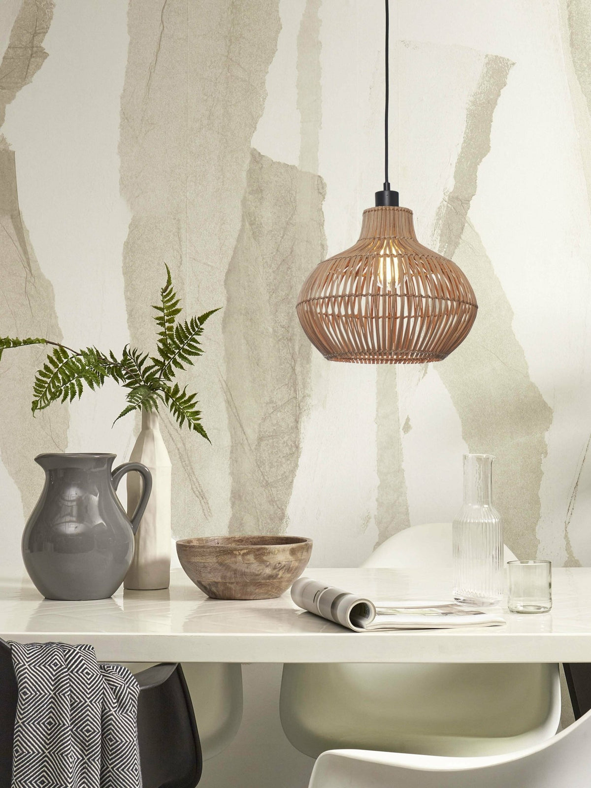 Suspension en rotin naturel 32x28cm Kalahari - Good & Mojo - The Cool Republic
