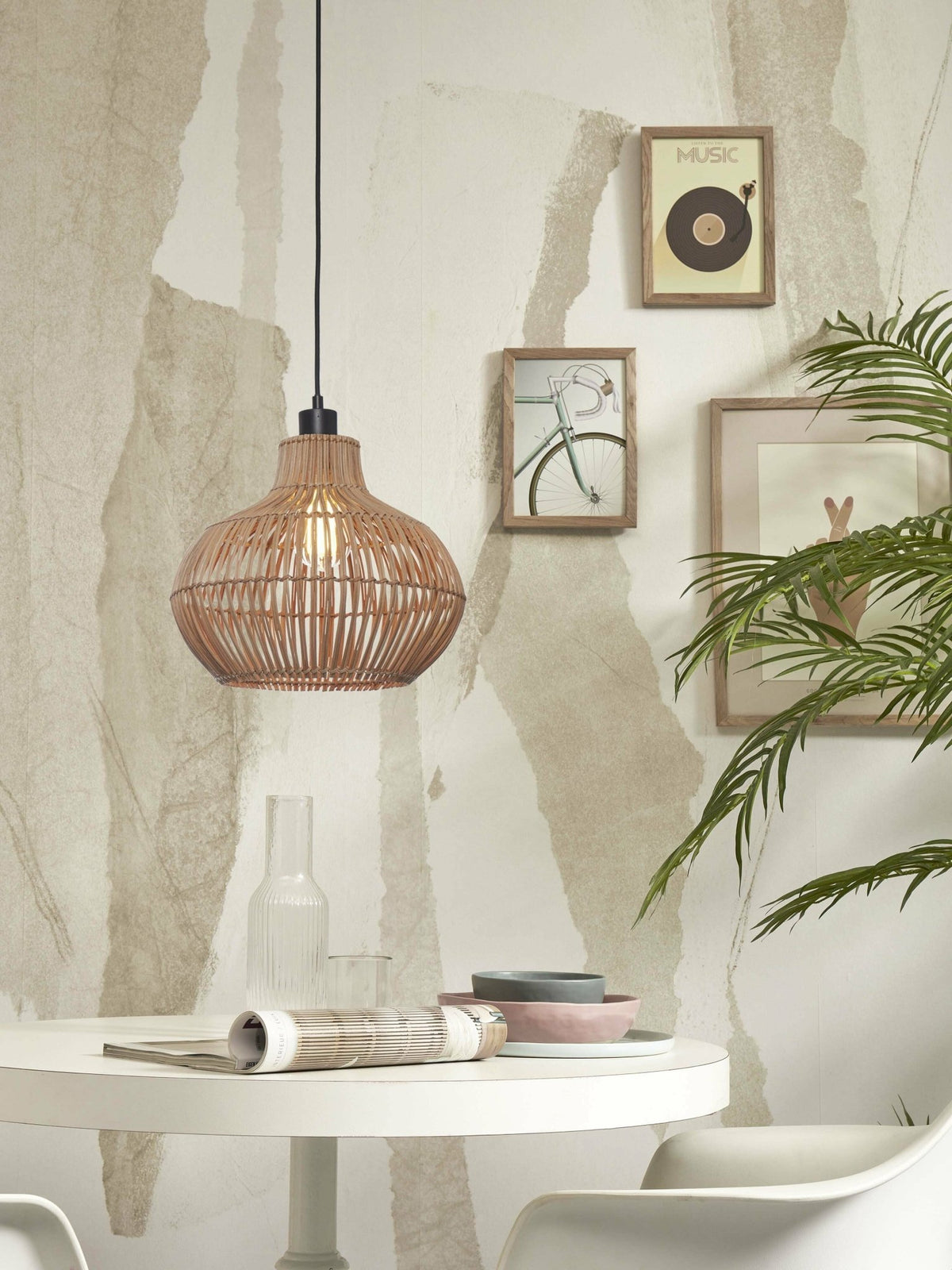 Suspension en rotin naturel 32x28cm Kalahari - Good & Mojo - The Cool Republic