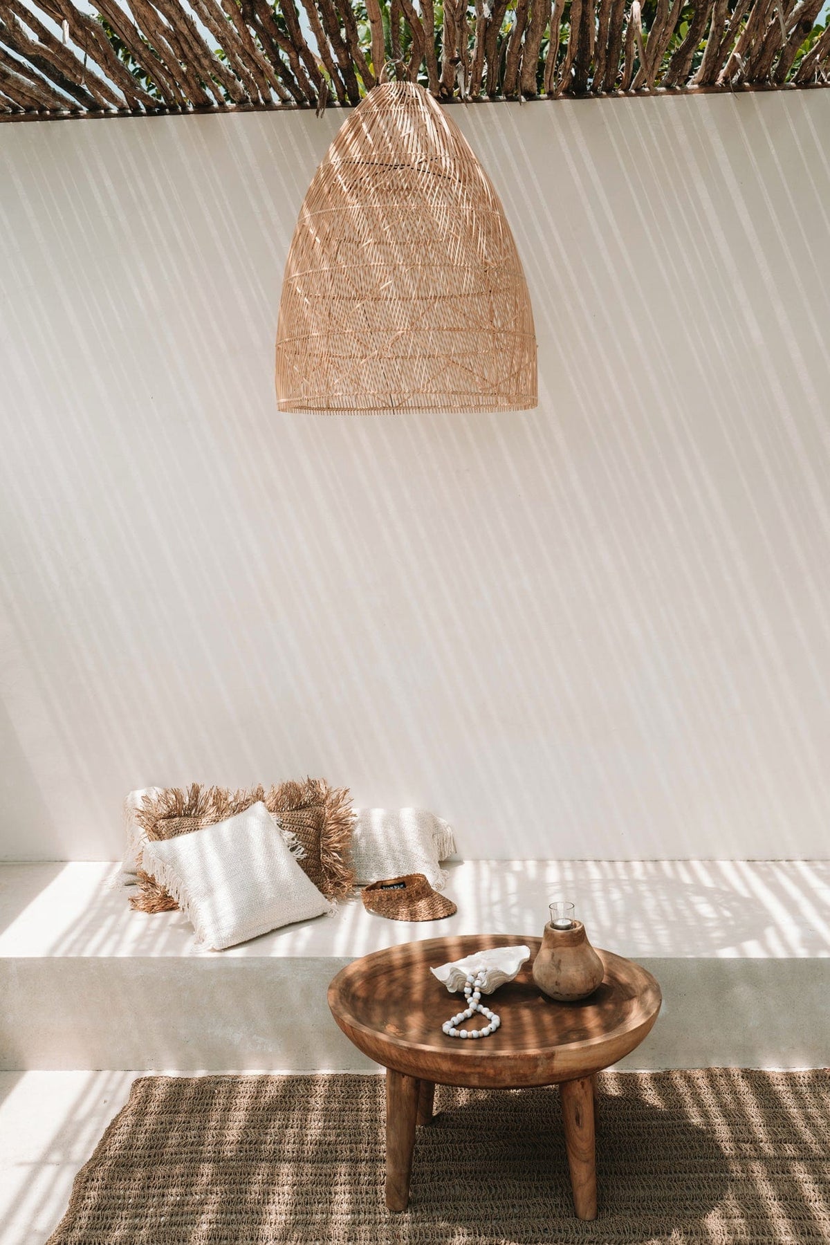 Suspension en rotin naturel tressé beige 65cm Twister Pendant - Natural - M - Bazar Bizar — vue 8