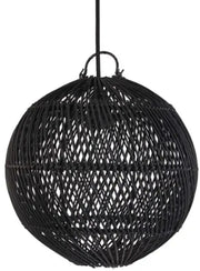 Suspension en rotin noir 30cm Bubble - Bazar Bizar