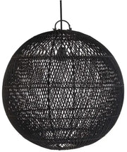 Suspension en rotin noir 50cm Bubble - Bazar Bizar