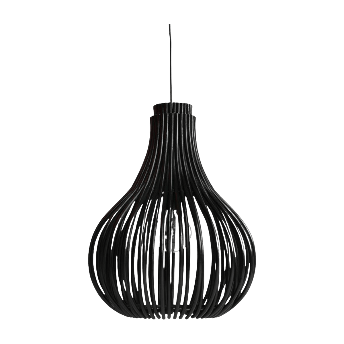 Suspension en rotin noir Bulb - Vincent Sheppard - The Cool Republic