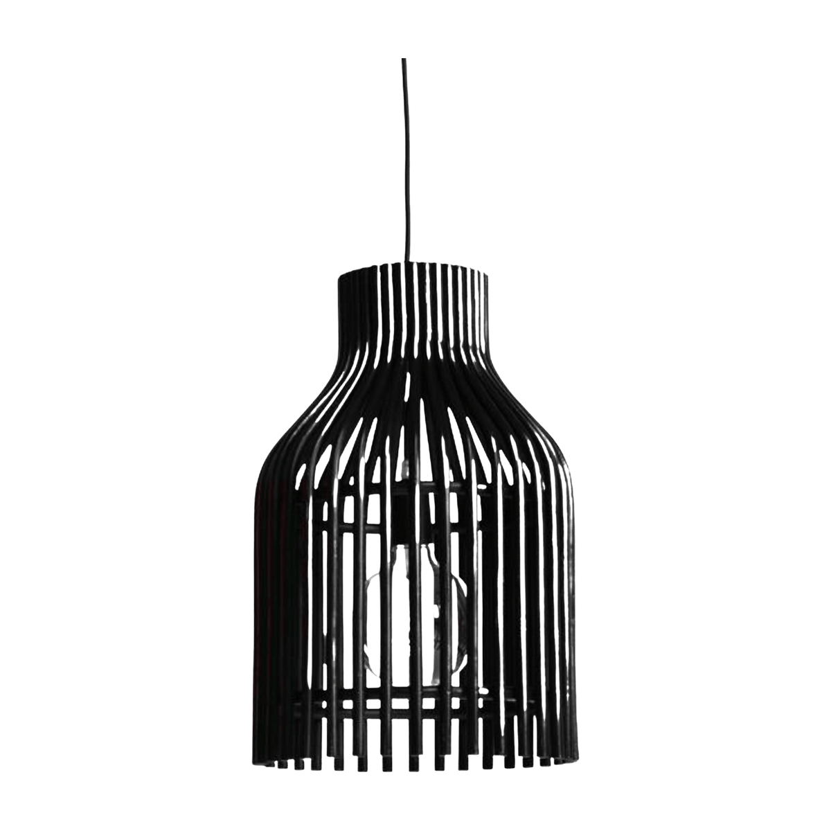 Suspension en rotin noir Firefly - Vincent Sheppard - The Cool Republic