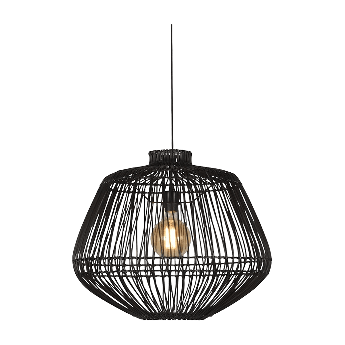 Suspension en rotin noir Madagascar - Good & Mojo - The Cool Republic