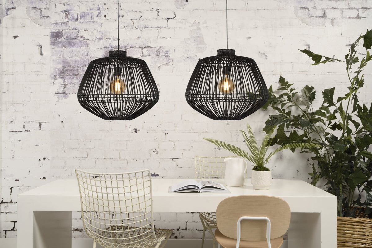 Suspension en rotin noir Madagascar - Good & Mojo - The Cool Republic
