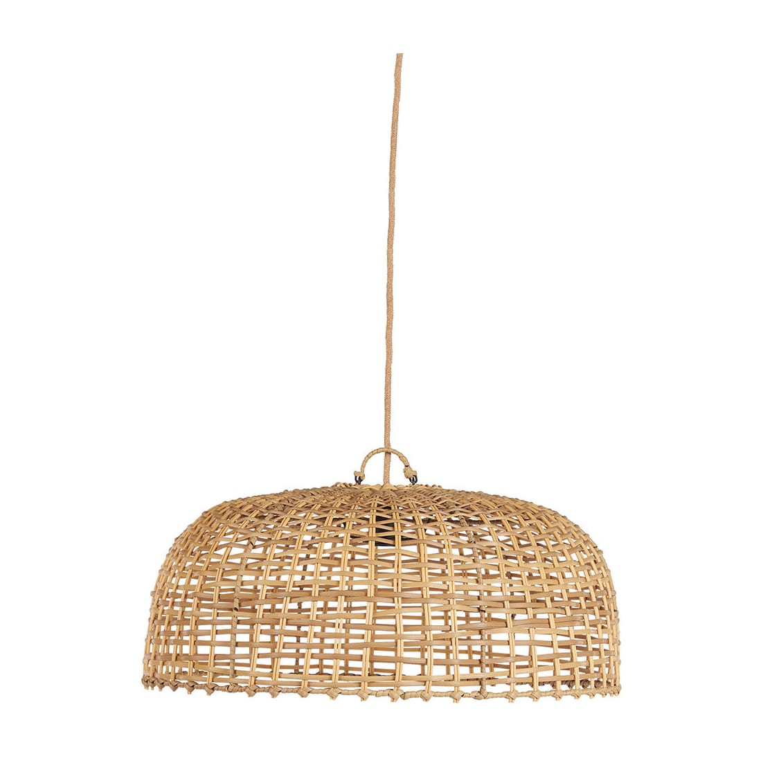 Suspension en rotin tressé beige 60cm Cloche - Bazar Bizar