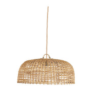 Suspension en rotin tressé beige 60cm Cloche - Bazar Bizar