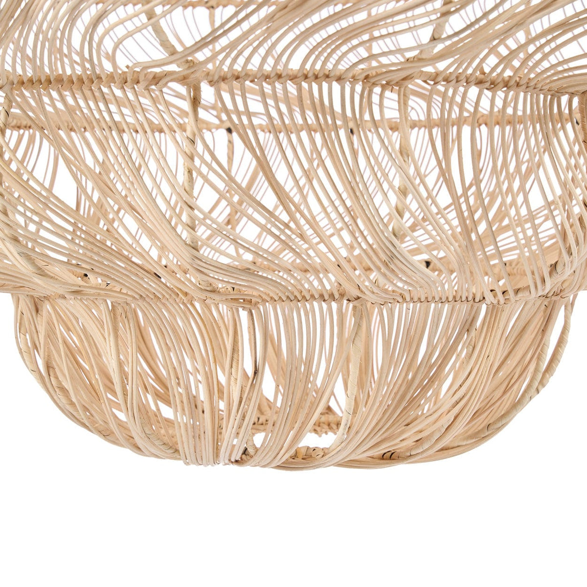 Suspension en rotin tressé naturel beige 102cm Aurora Puff Pendant - Natural - XL - Bazar Bizar — vue 7