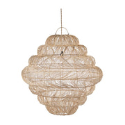 Suspension en rotin tressé naturel beige 102cm Aurora Puff Pendant - Natural - XL - Bazar Bizar