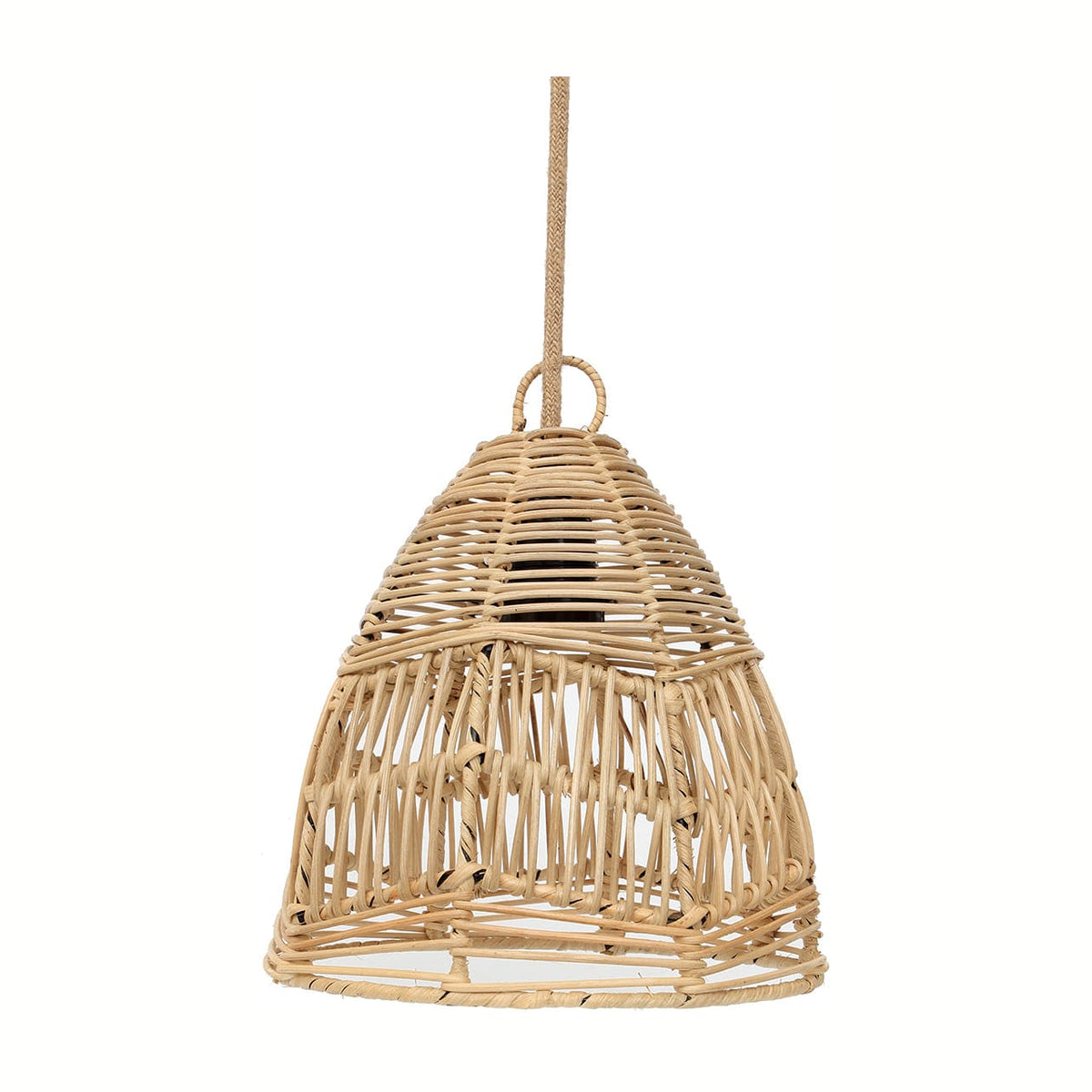 Suspension en rotin tressé naturel beige 24cm Bala - Bazar Bizar - The Cool Republic