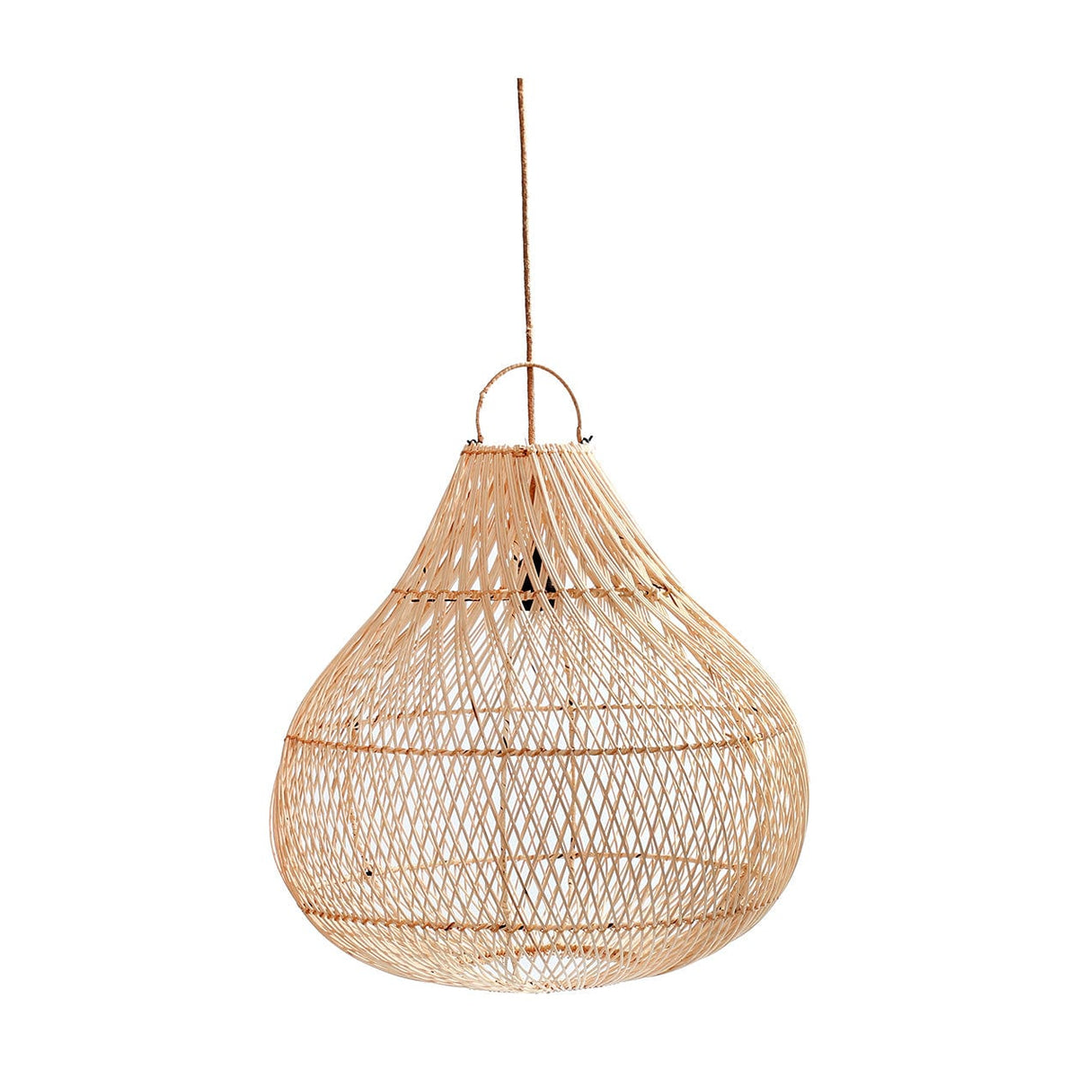 Suspension en rotin tressé naturel beige 50cm Bottle - Bazar Bizar - The Cool Republic