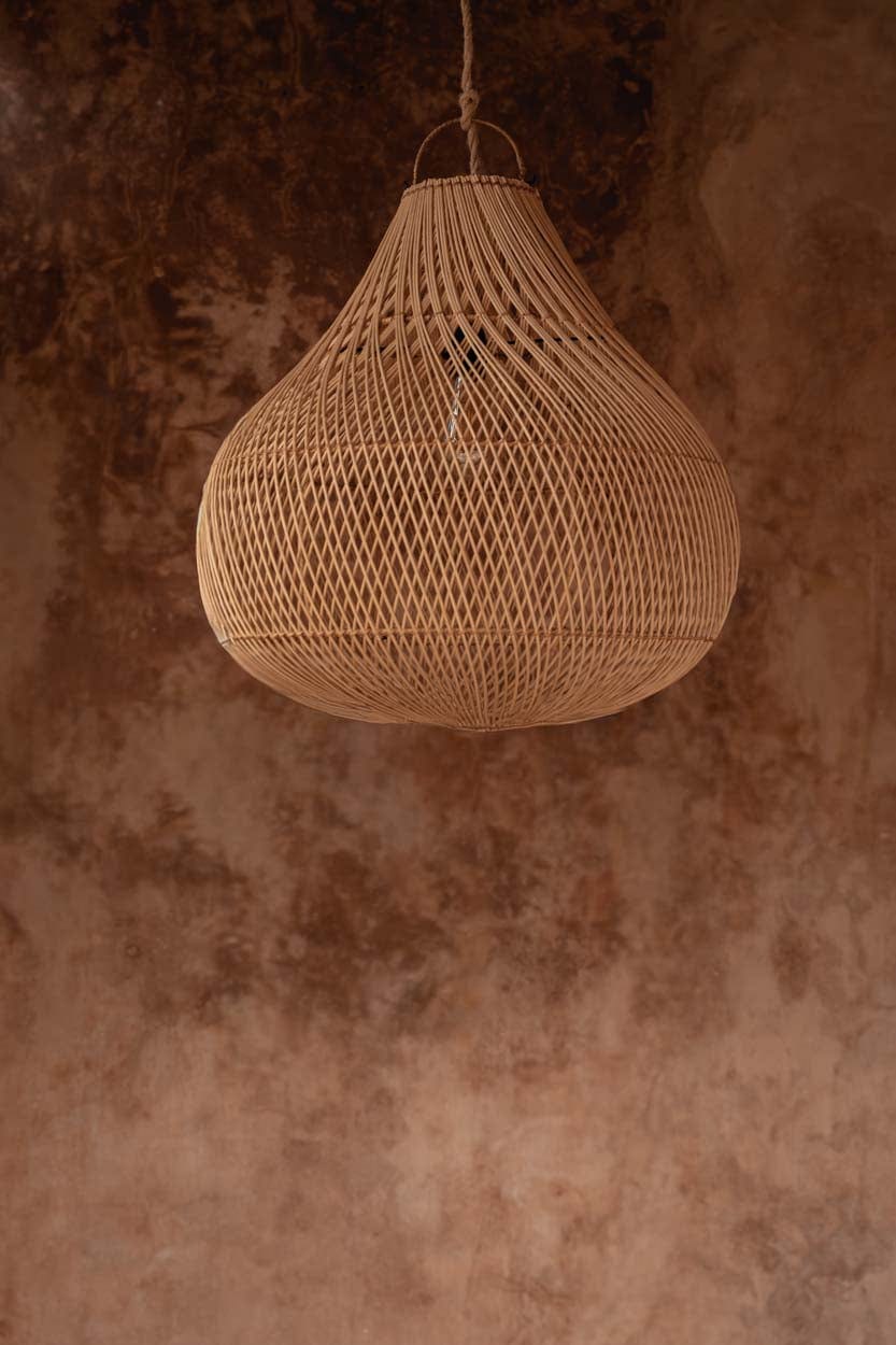 Suspension en rotin tressé naturel beige 50cm Bottle - Bazar Bizar — vue 2
