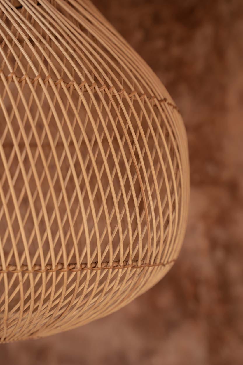 Suspension en rotin tressé naturel beige 50cm Bottle - Bazar Bizar — vue 3