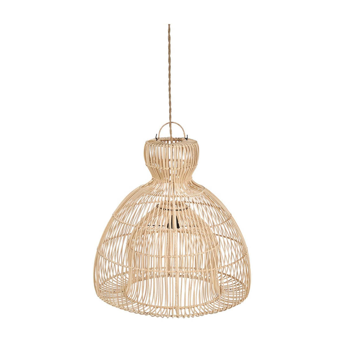 Suspension en rotin tressé naturel beige 50cm Matcha Whisk - Bazar Bizar — vue 5