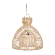 Suspension en rotin tressé naturel beige 50cm Matcha Whisk - Bazar Bizar