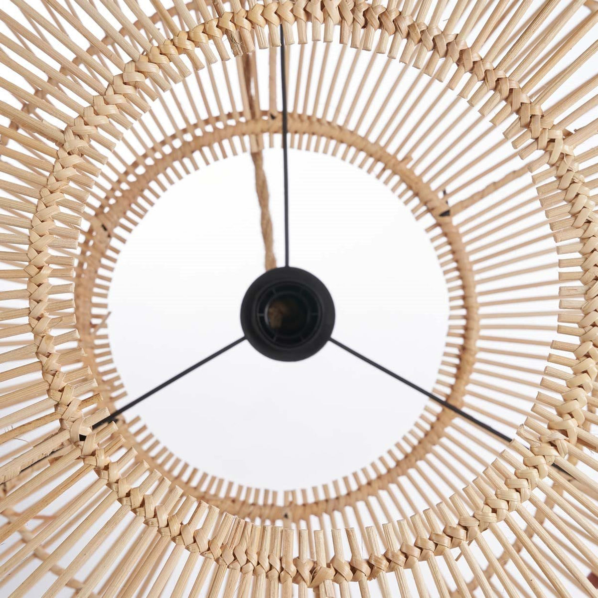 Suspension en rotin tressé naturel beige 55cm Arun Pendant - Natural - L - Bazar Bizar — vue 4