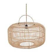 Suspension en rotin tressé naturel beige 55cm Arun Pendant - Natural - L - Bazar Bizar