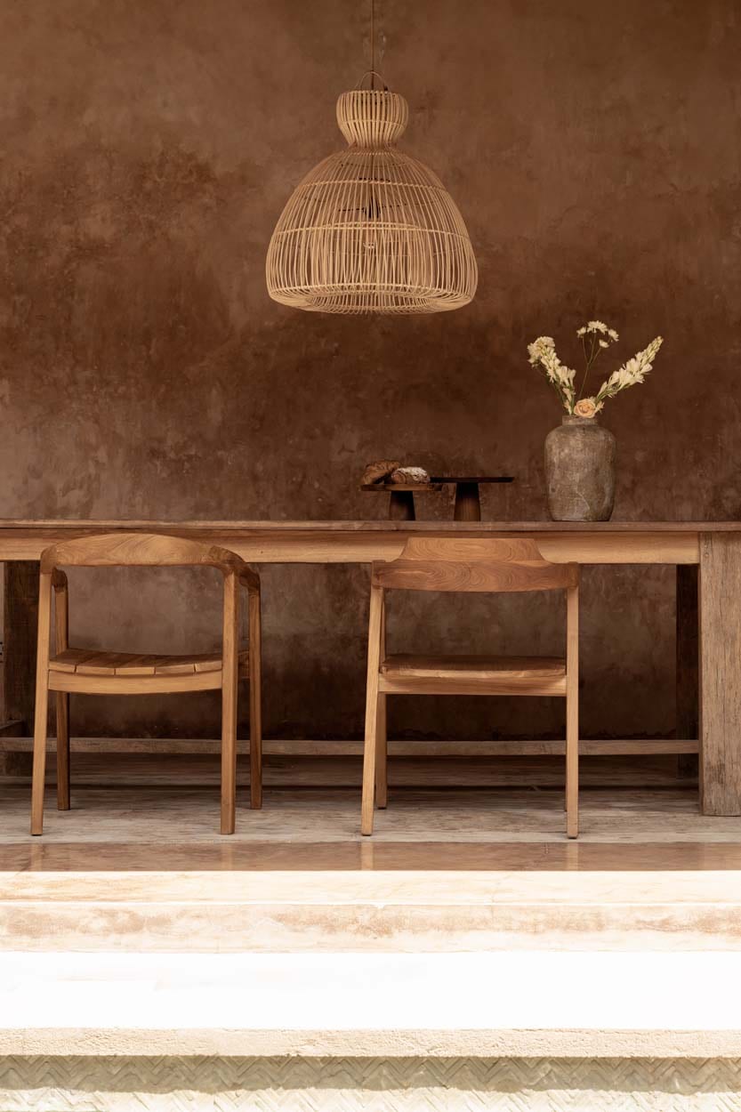 Suspension en rotin tressé naturel beige 57cm Matcha Whisk - Bazar Bizar — vue 2