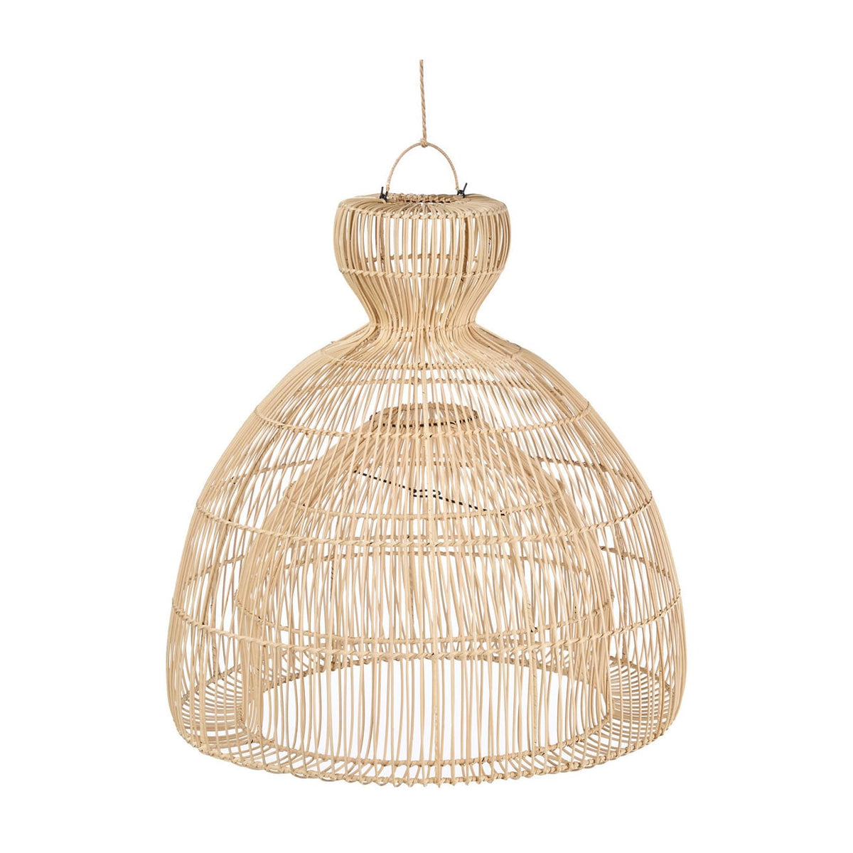 Suspension en rotin tressé naturel beige 82cm Matcha Whisk - Bazar Bizar
