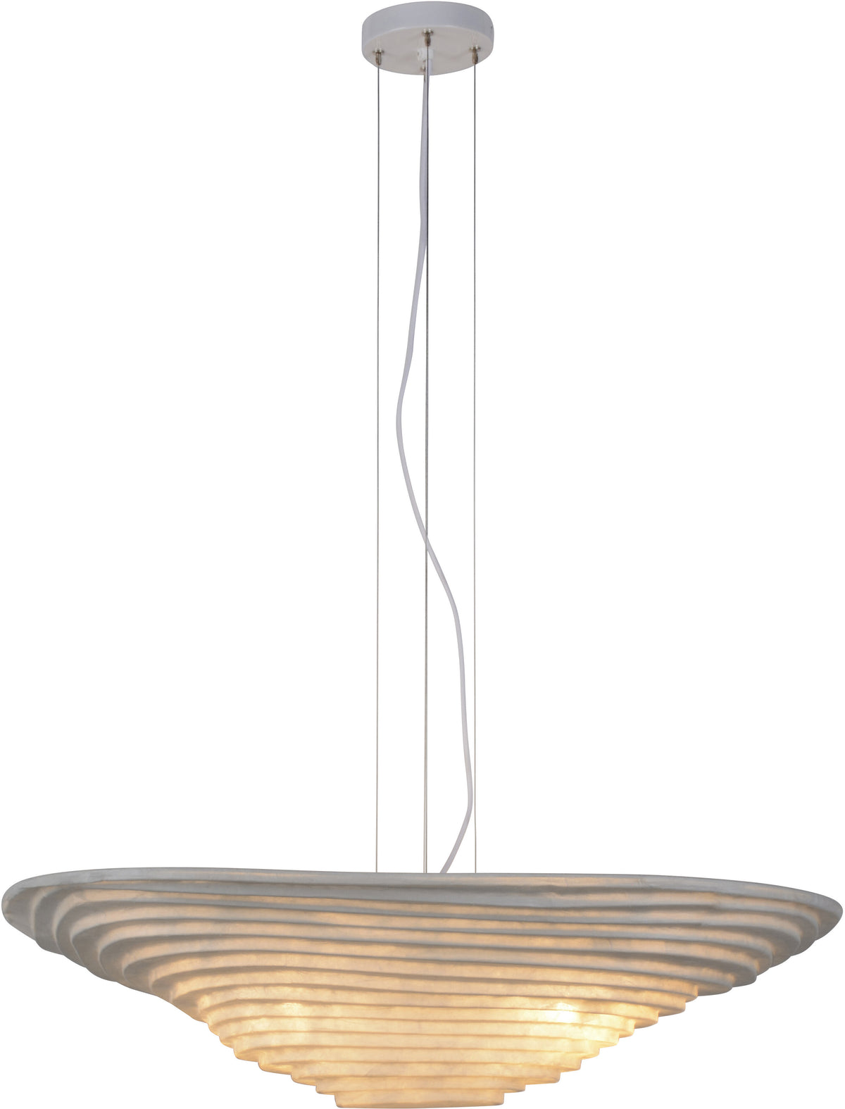 Suspension en textile blanc 82x60cm Nebulis - Forestier