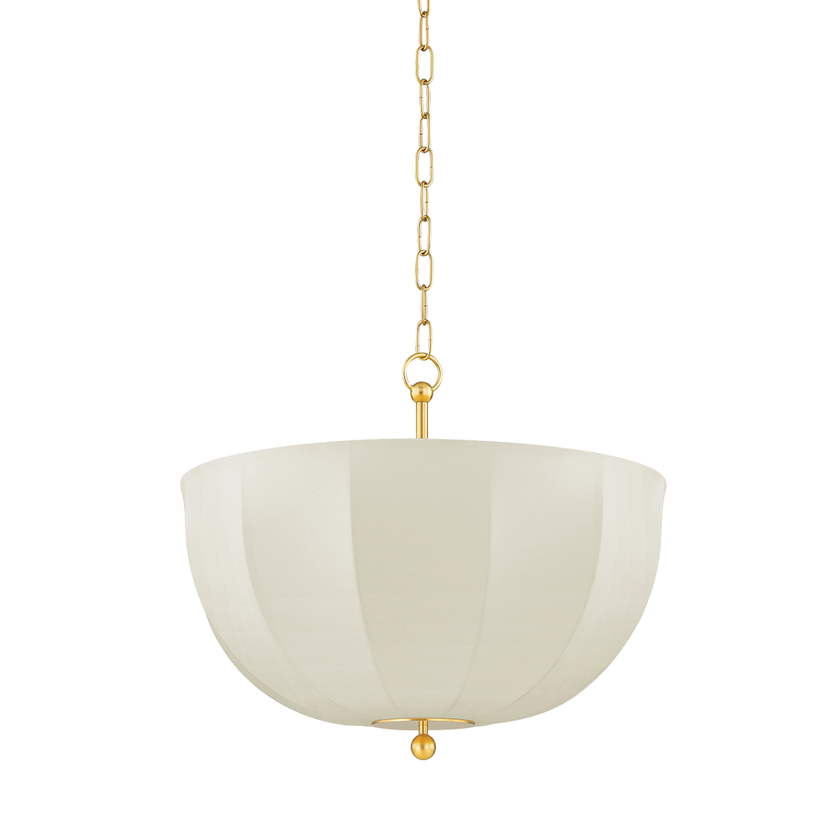 Suspension en textile laiton vieilli 51x43cm Meshelle - Mitzi - The Cool Republic