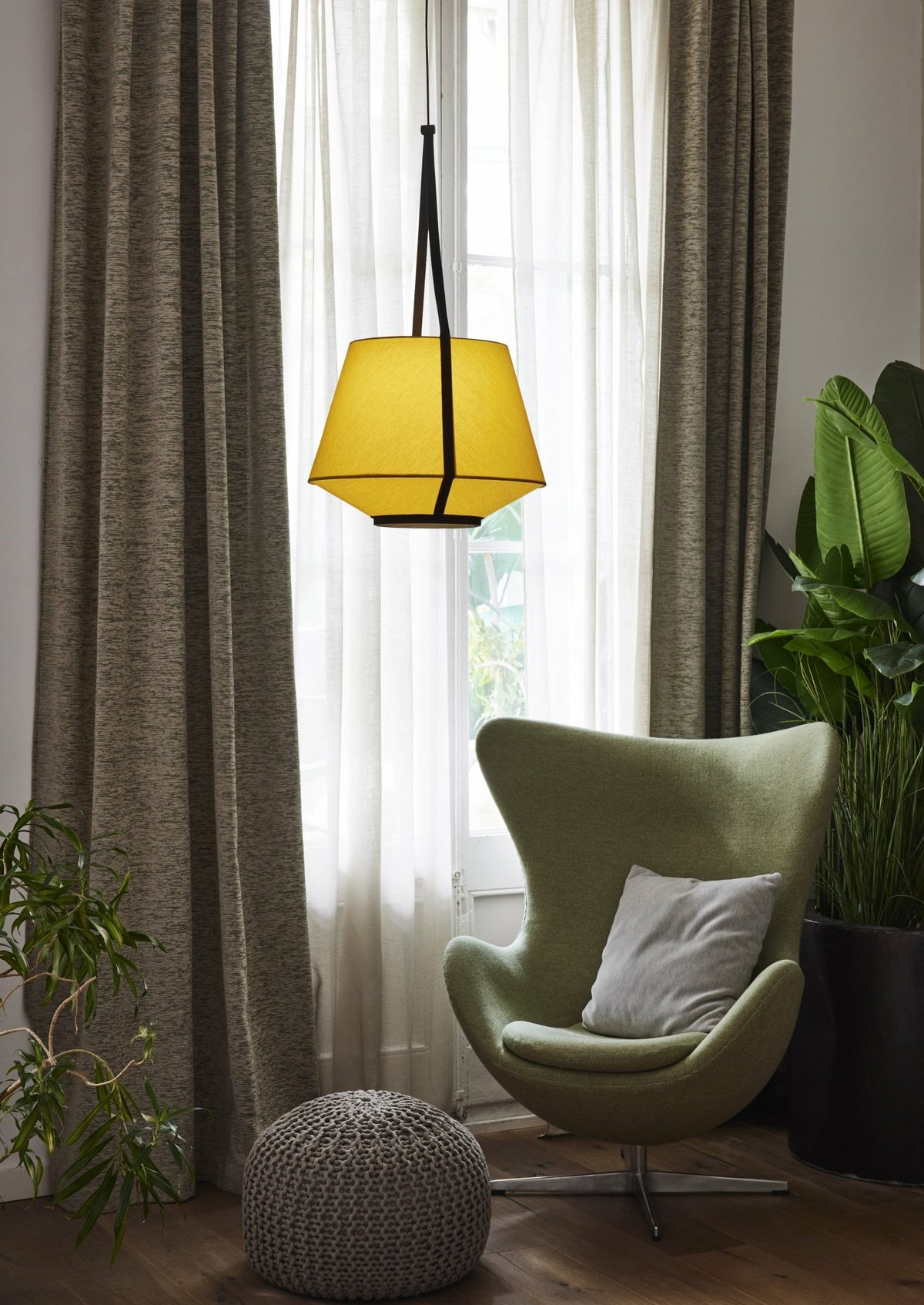 Suspension en tissu gris 45 cm CARRIE - Forestier - The Cool Republic
