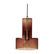 Suspension en verre ambré 20 x 27 cm Ripple - Hübsch - The Cool Republic
