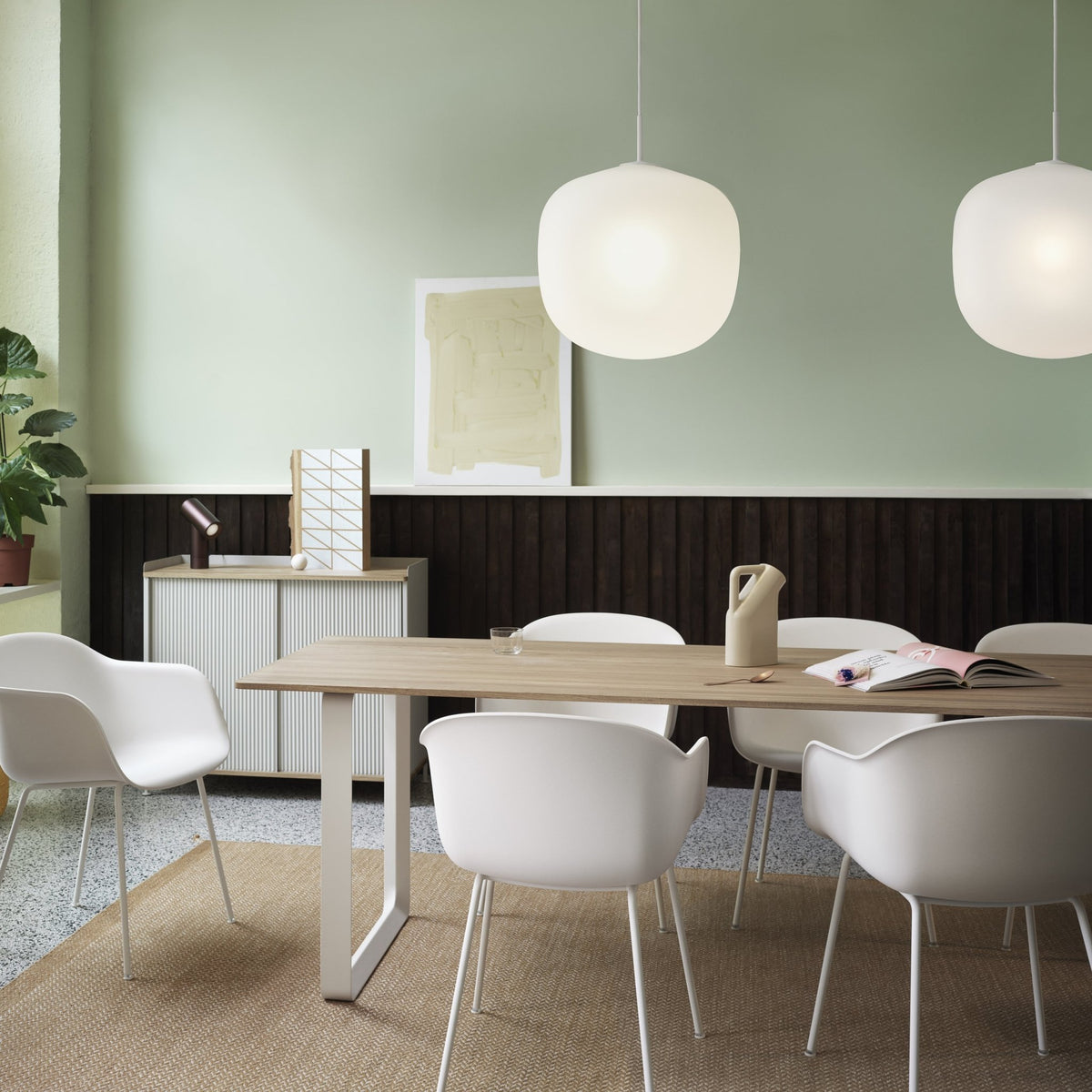 Suspension en verre blanche 12 cm Rime - Muuto - The Cool Republic