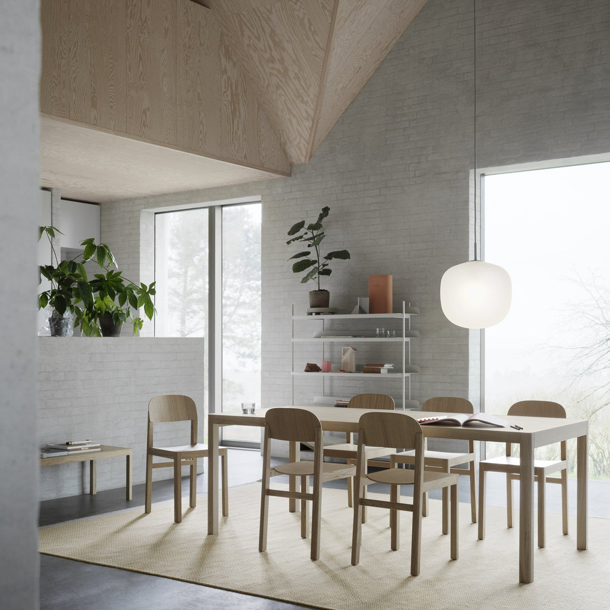 Suspension en verre blanche 37 cm Rime - Muuto - The Cool Republic