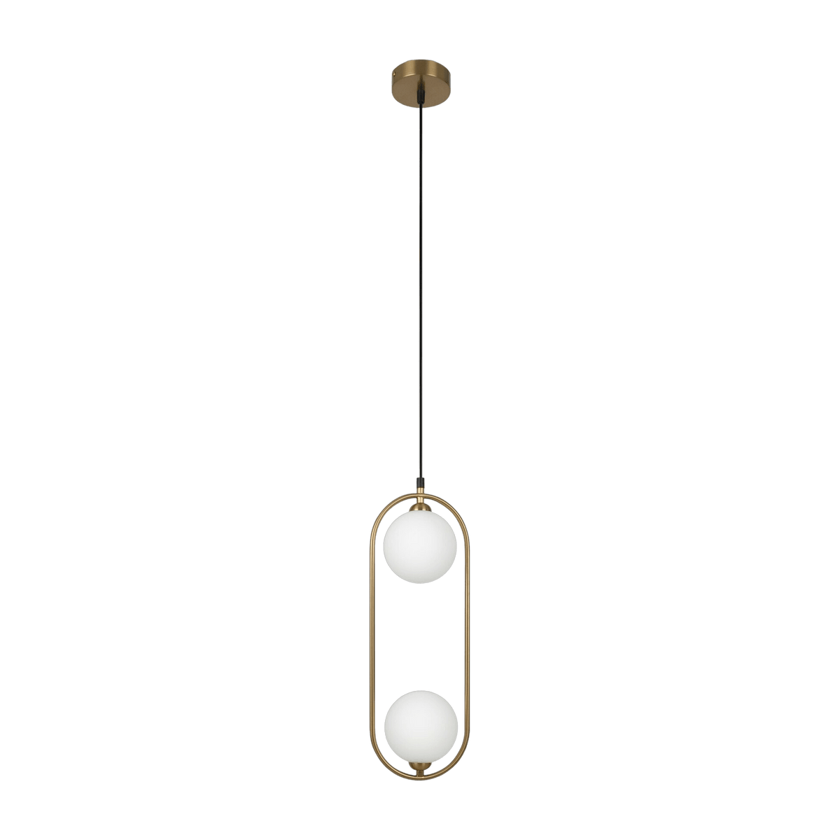Suspension en verre dépoli et métal laiton 48 cm Ring - Maytoni - The Cool Republic