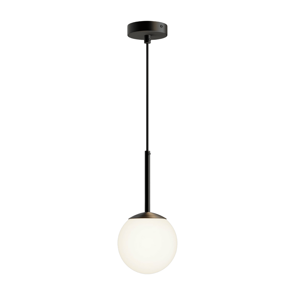Suspension en verre et métal noir 180 x 15 cm Basic form - Maytoni - The Cool Republic