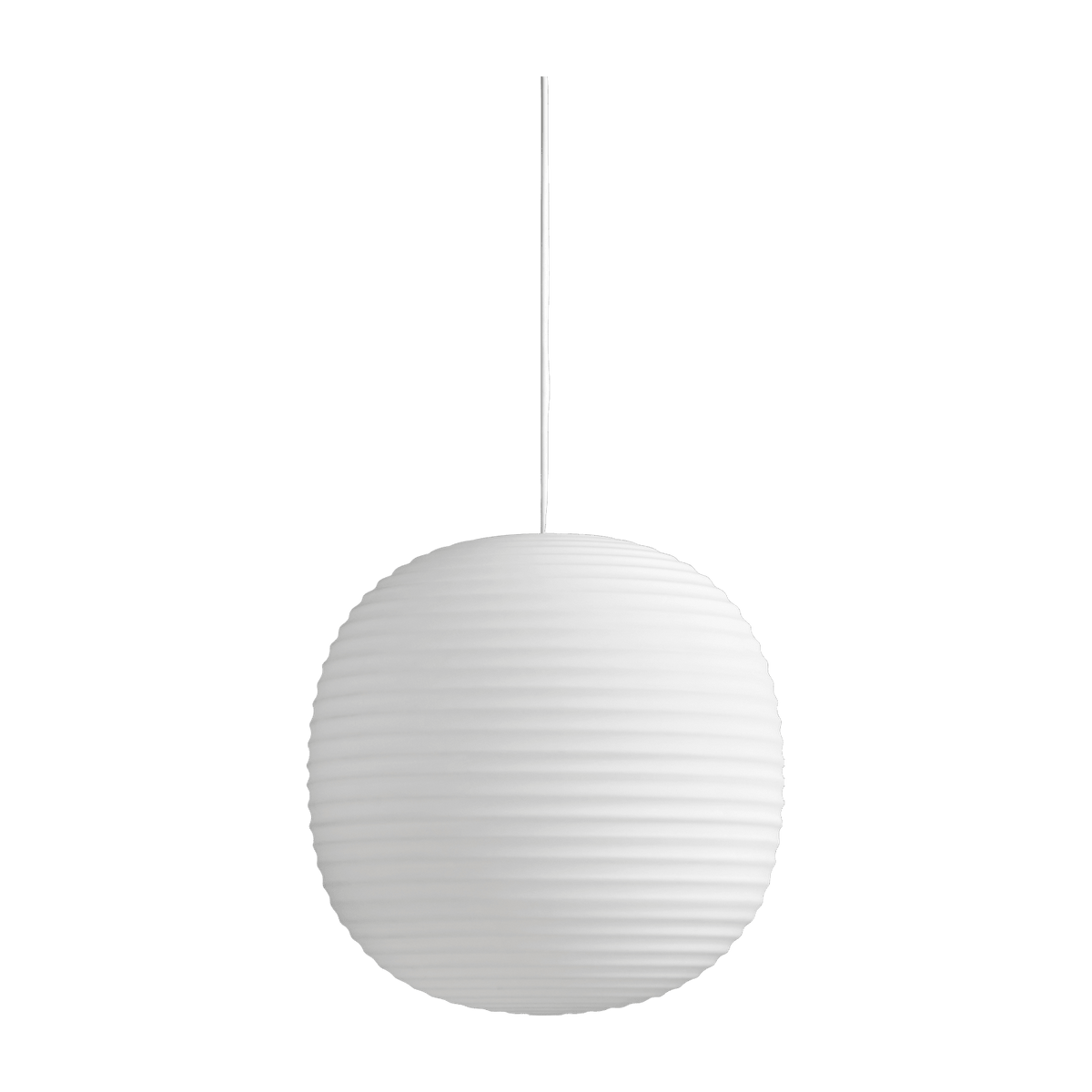 Suspension en verre givré blanc 40 cm Lantern - New Works - The Cool Republic