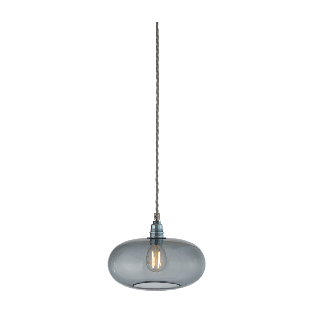 Suspension en verre gris fumé 21 cm Horizon - Ebb & Flow - The Cool Republic