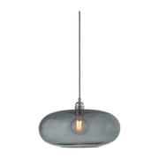 Suspension en verre gris fumé 36 cm Horizon - Ebb & Flow - The Cool Republic
