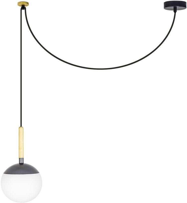 Suspension en verre gris Mine - Faro Barcelona - The Cool Republic