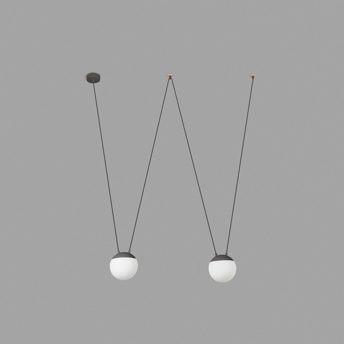 Suspension en verre grise 2L Mine Space - Faro Barcelona - The Cool Republic