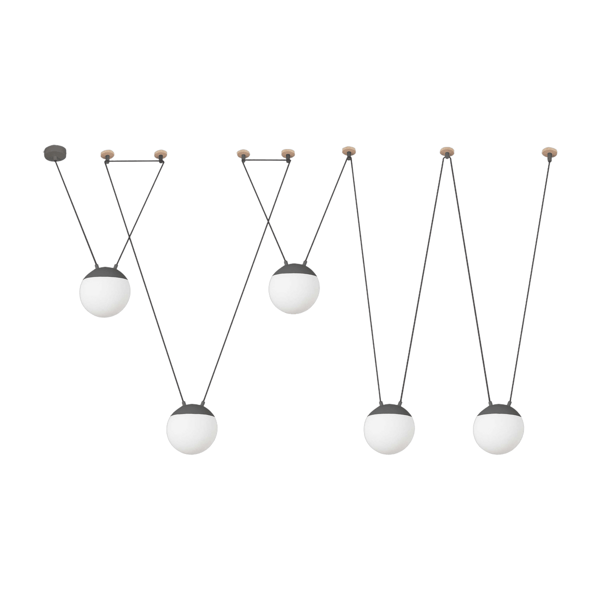 Suspension en verre grise 5L Mine Space - Faro Barcelona - The Cool Republic