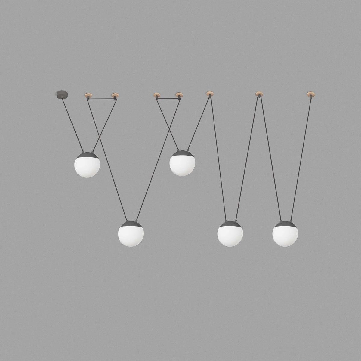 Suspension en verre grise 5L Mine Space - Faro Barcelona - The Cool Republic