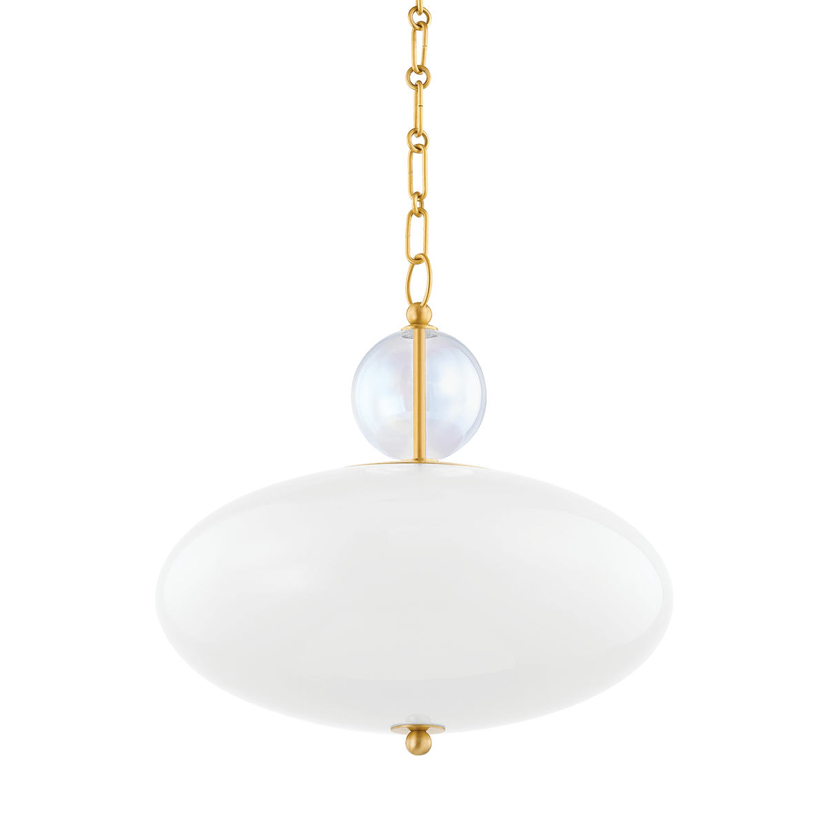 Suspension en verre laiton vieilli 38x37cm Viviana - Mitzi - The Cool Republic