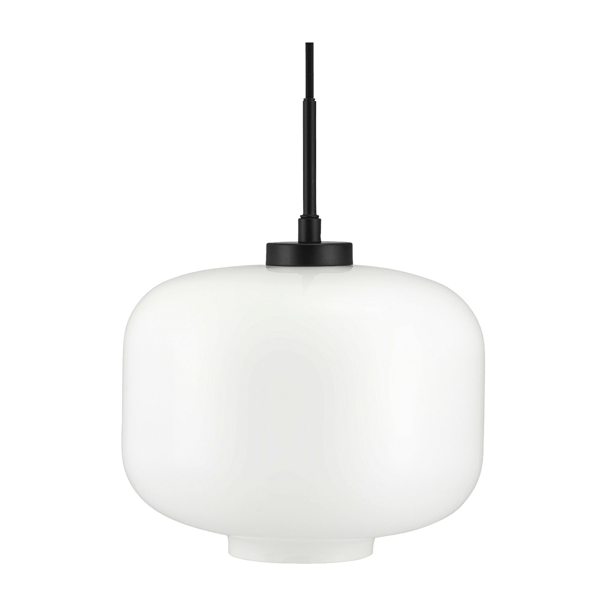 Suspension en verre opale et métal noir 25 cm Arp - Dyberg Larsen - The Cool Republic