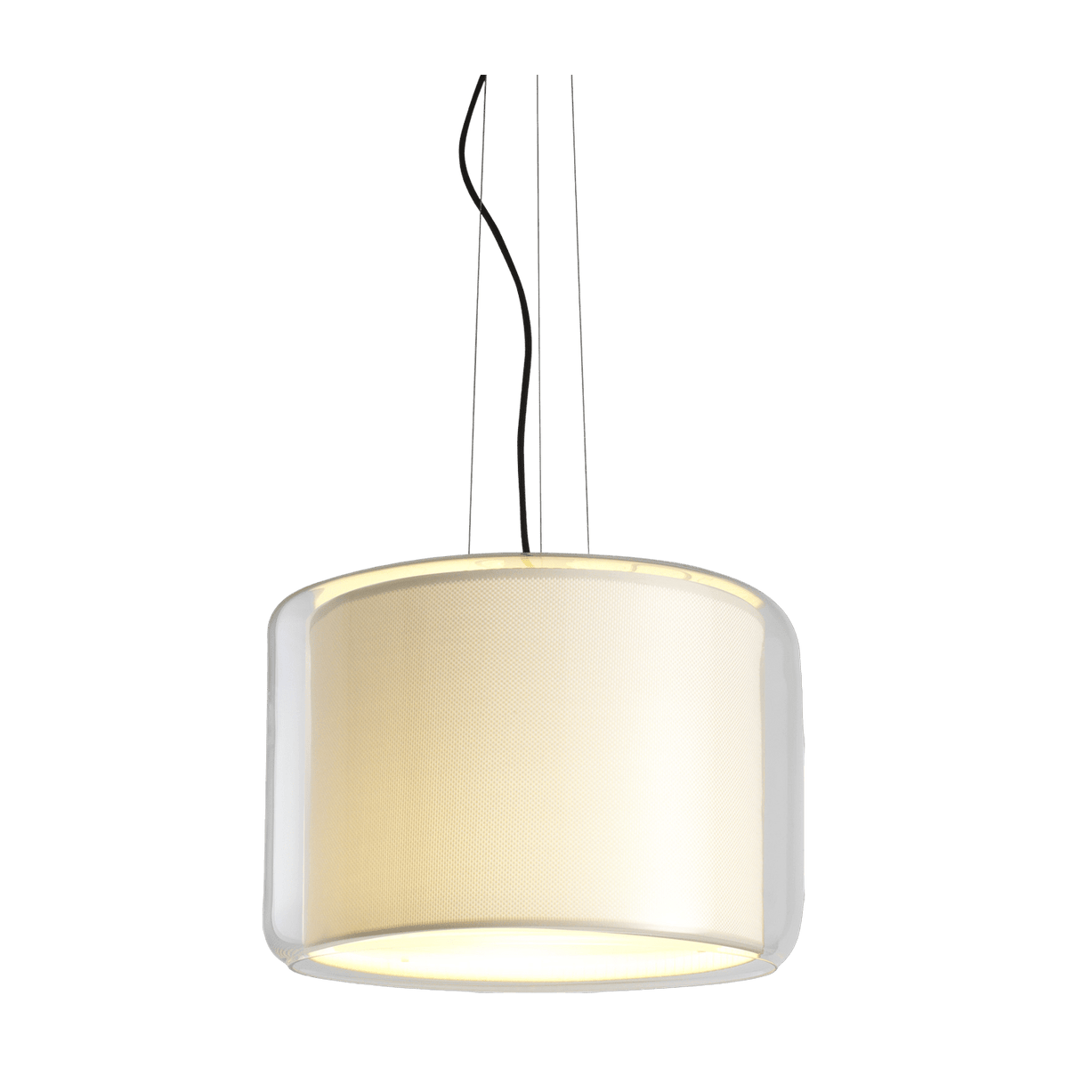 Suspension en verre soufflé beige 44cm Mercer - Marset - The Cool Republic