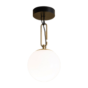 Suspension lamp in blown glass and gilded brass NH 22 - Artemide - The Cool Republic