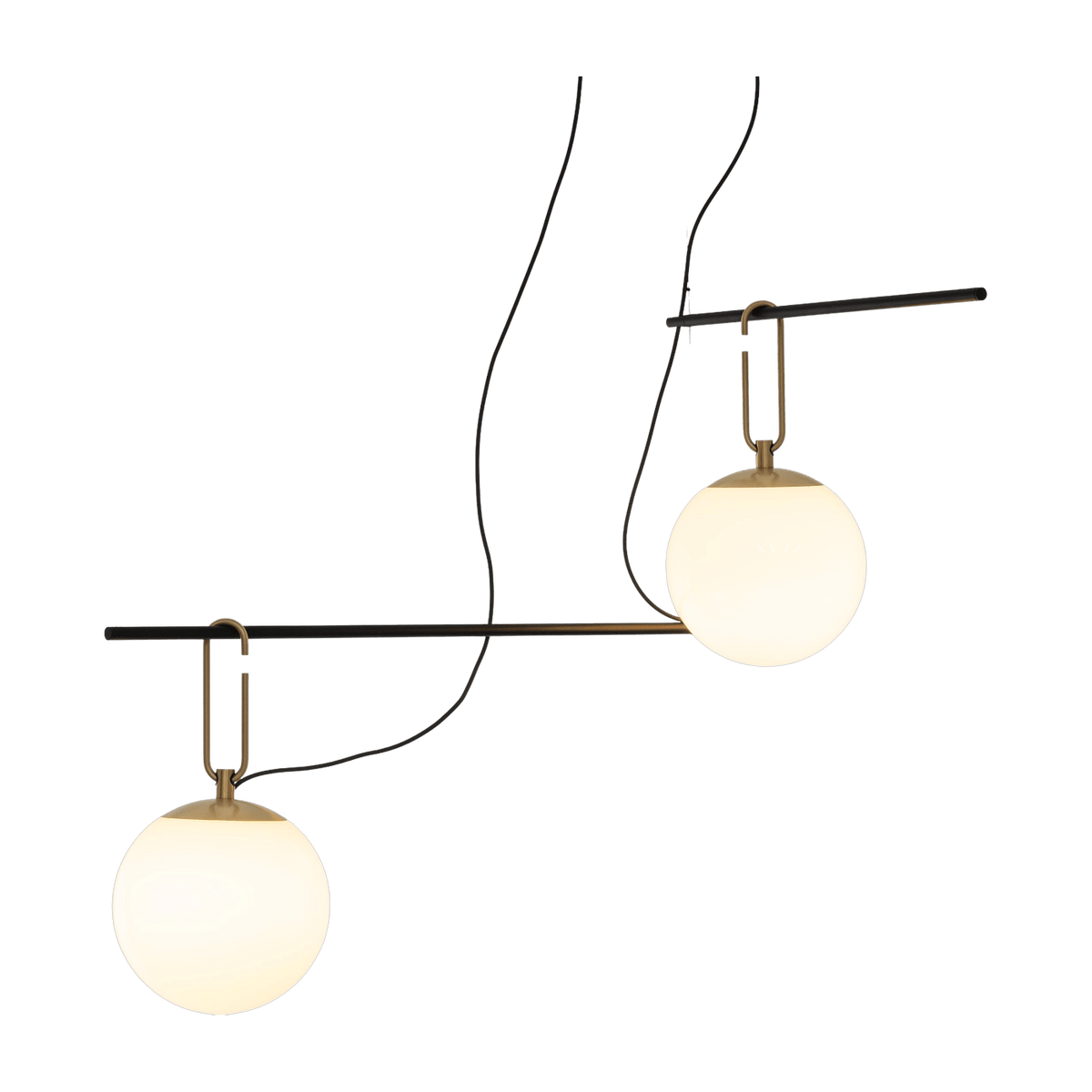Suspension en verre soufflé NH S3 2 Arms - Artemide - The Cool Republic