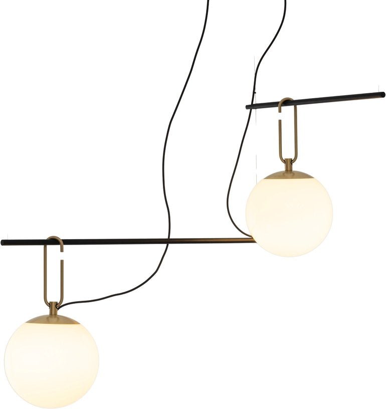 Suspension en verre soufflé NH S3 2 Arms - Artemide - The Cool Republic