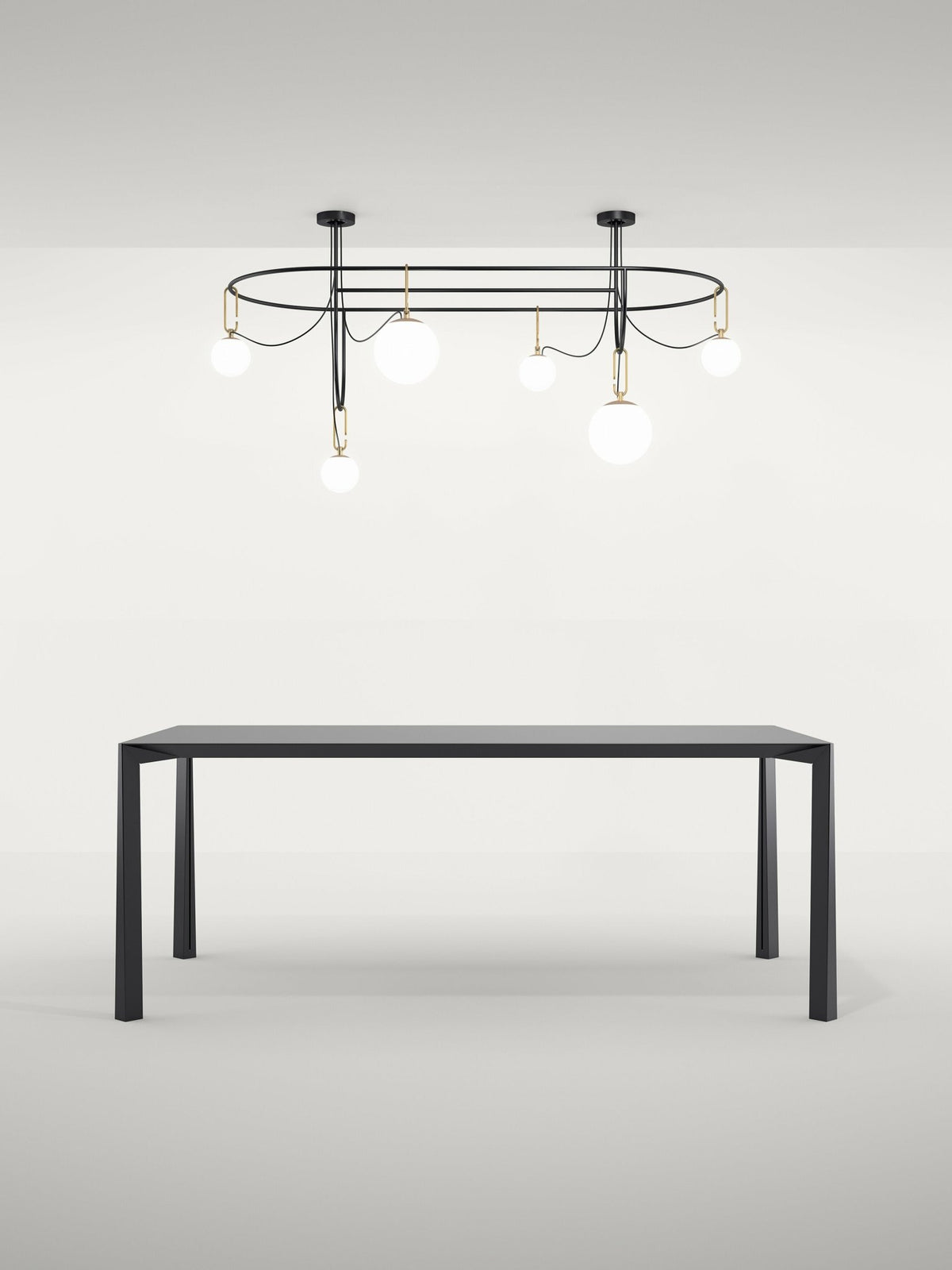 NH S5 Elliptic blown glass suspension - Artemide - The Cool Republic