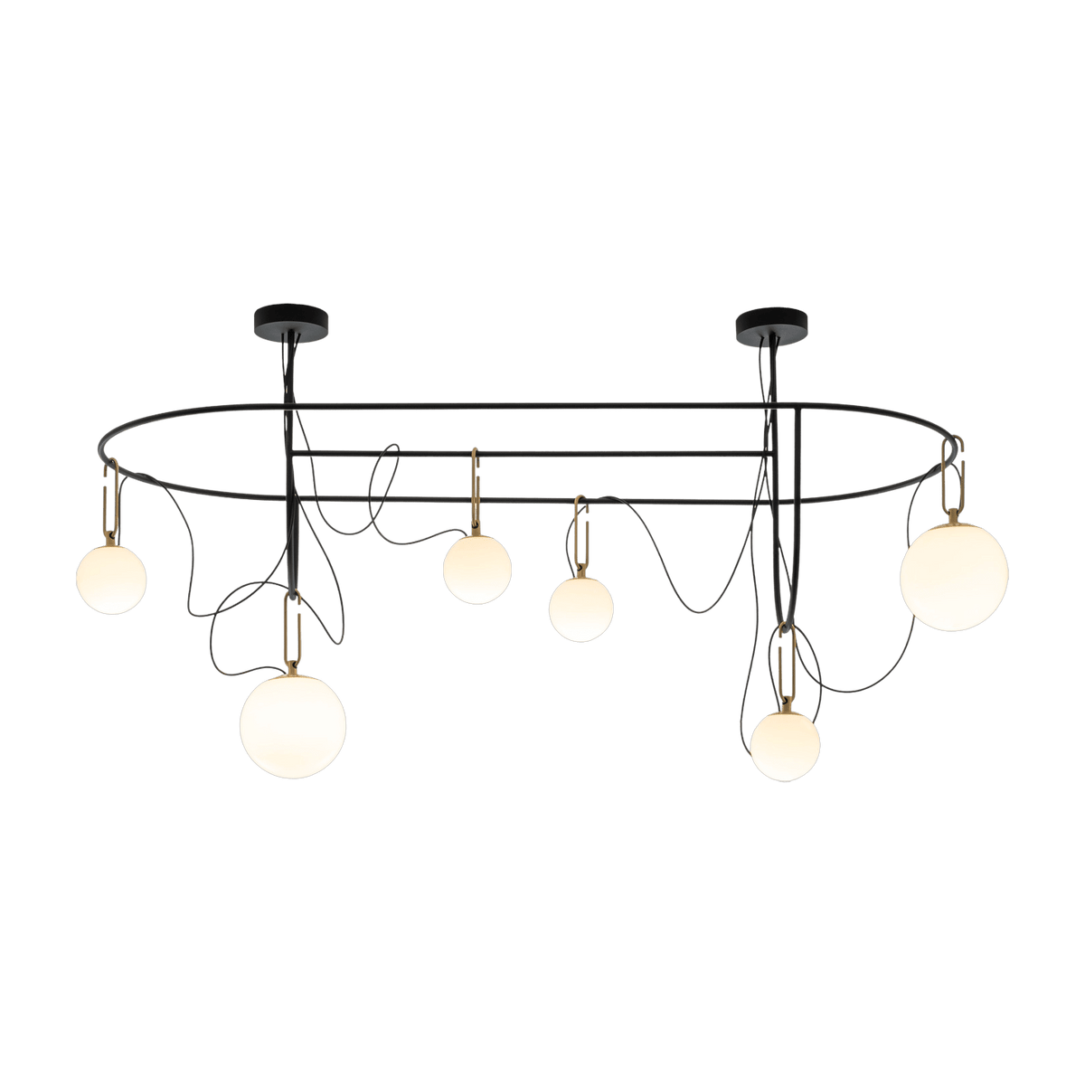 NH S5 Elliptic blown glass suspension - Artemide - The Cool Republic