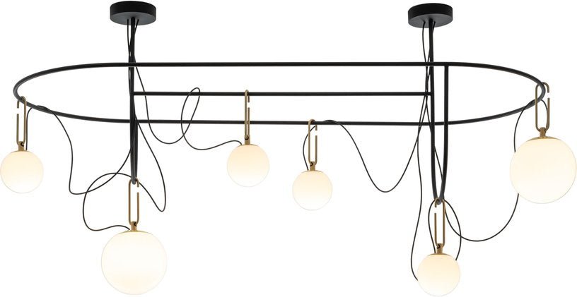 Suspension en verre soufflé NH S5 Elliptic - Artemide - The Cool Republic