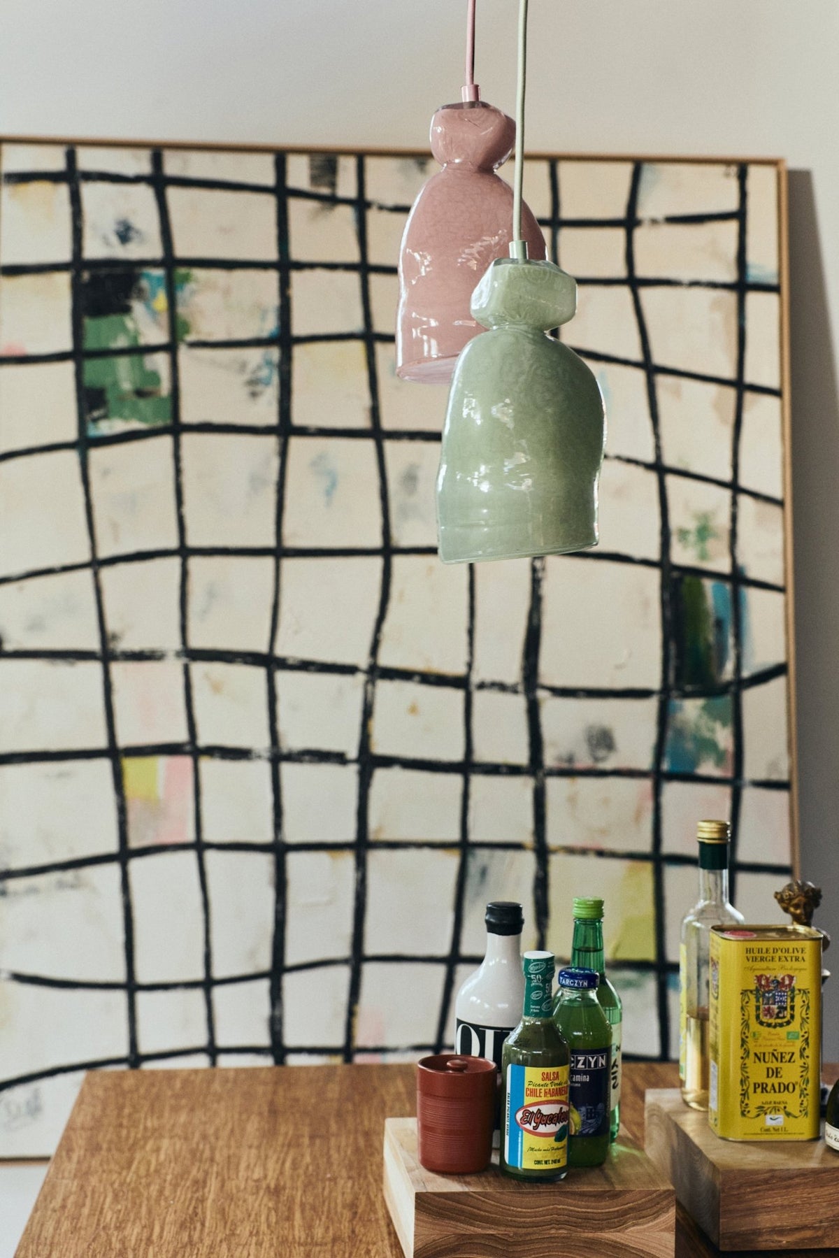Suspension en verre tourmaline vert Gemstone - HKLIVING - The Cool Republic
