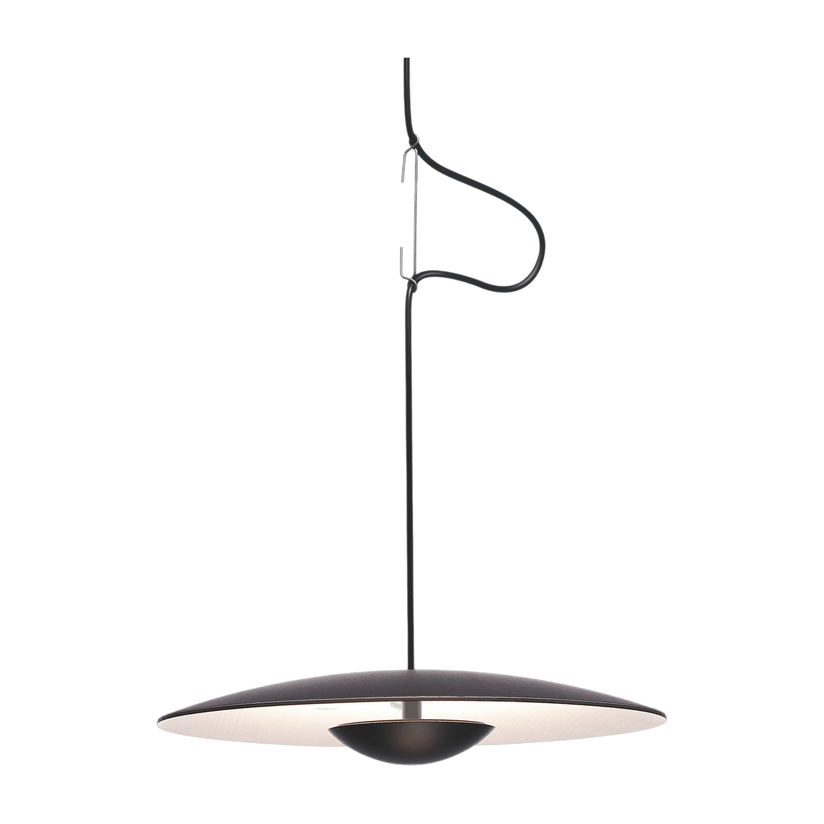 Hanging lamp in wenge and aluminum Ginger 20 - Marset - The Cool Republic
